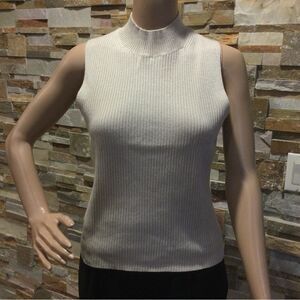THEORY Cashmere Turtleneck Sleeveless Sweater